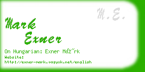 mark exner business card